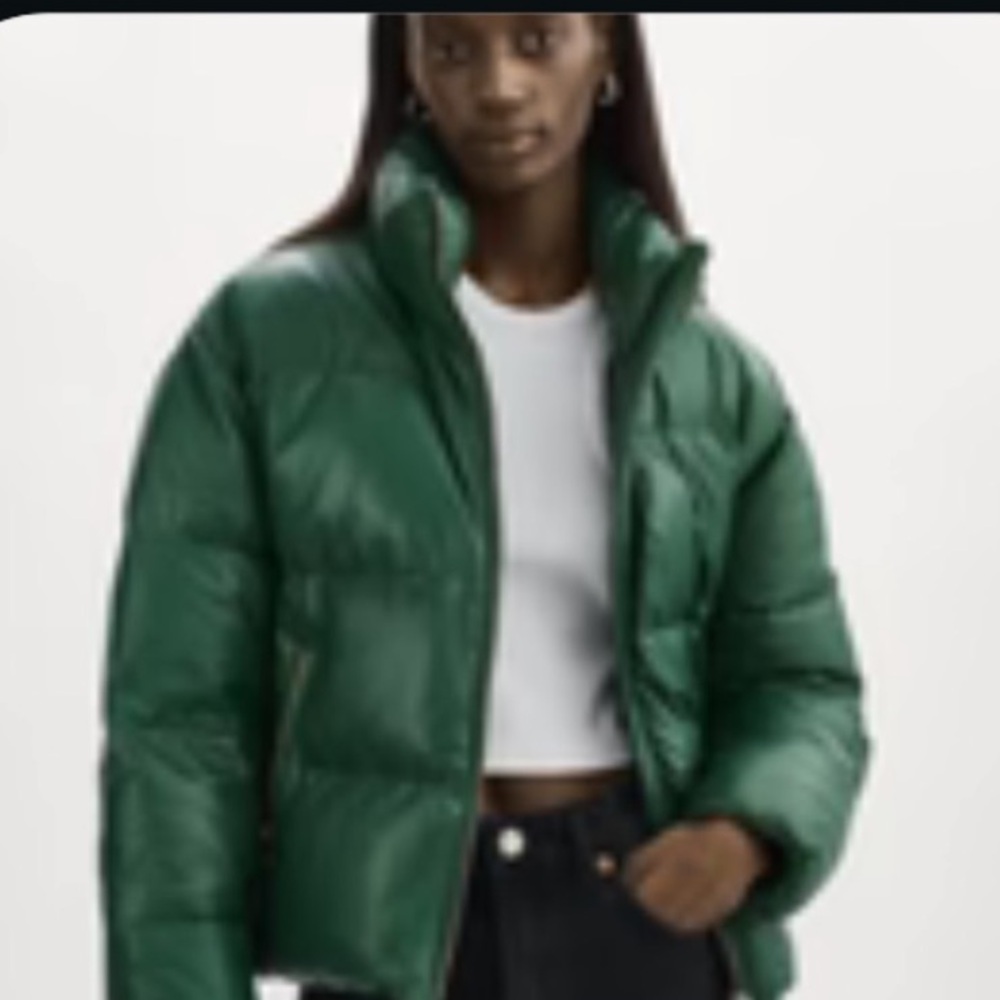 Lamarque Forest Green Puffer Jacket